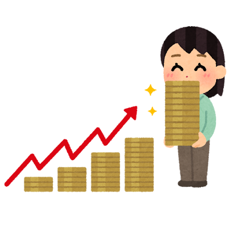 利益確定のイラスト